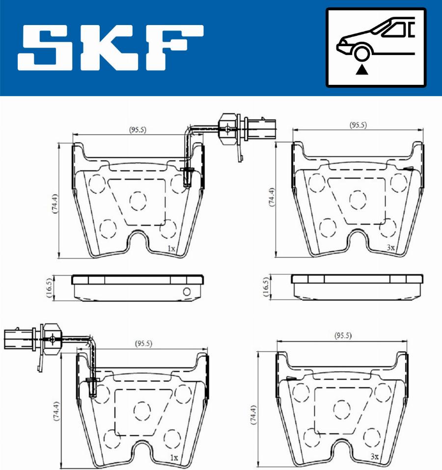 SKF VKBP 80369 E - Fékbetétkészlet, tárcsafék parts5.com