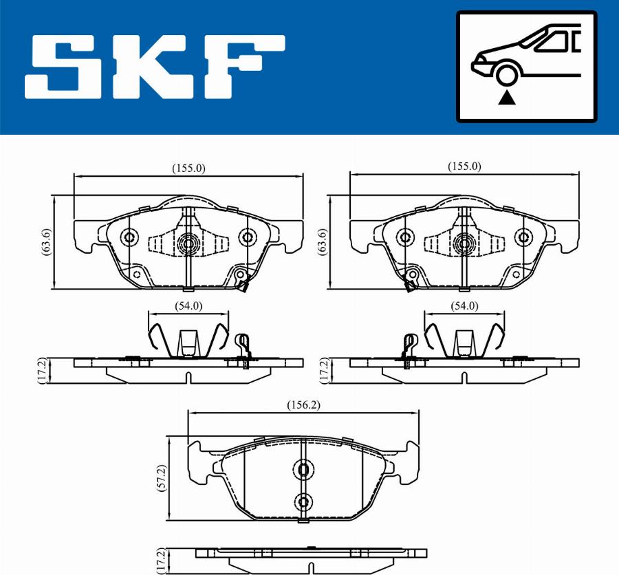 SKF VKBP 80320 A - Тормозные колодки, дисковые, комплект parts5.com