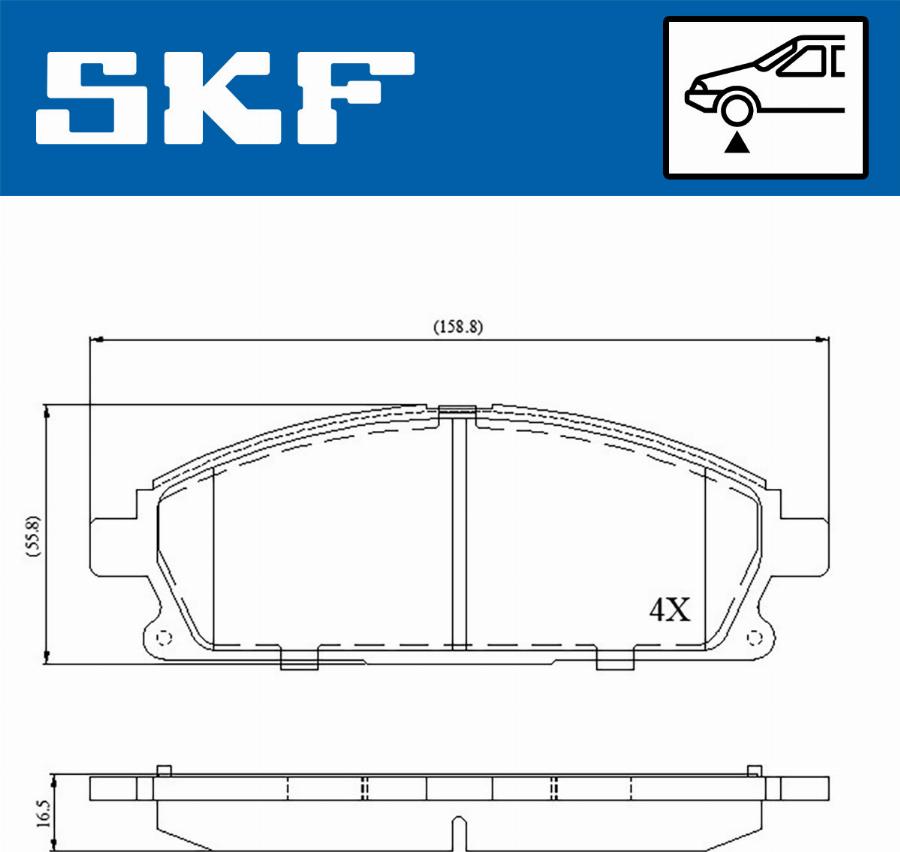 SKF VKBP 80296 - Juego de pastillas de freno parts5.com