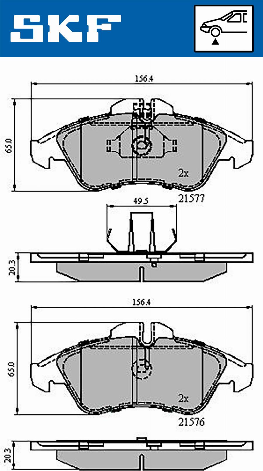 SKF VKBP 80254 - Set placute frana,frana disc parts5.com