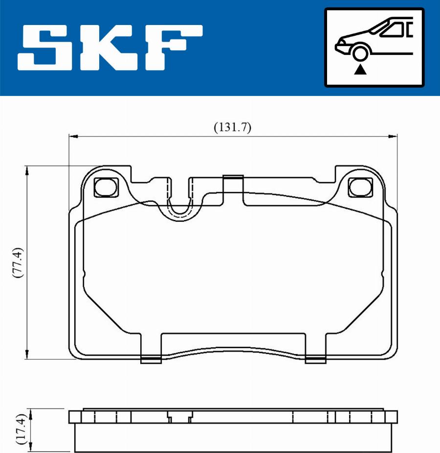 SKF VKBP 80225 - Komplet zavornih oblog, ploscne (kolutne) zavore parts5.com