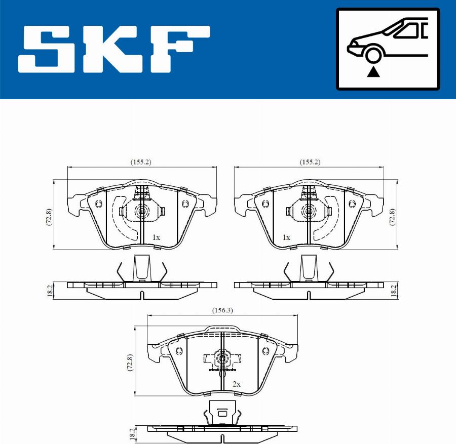 SKF VKBP 80272 - Set placute frana,frana disc parts5.com