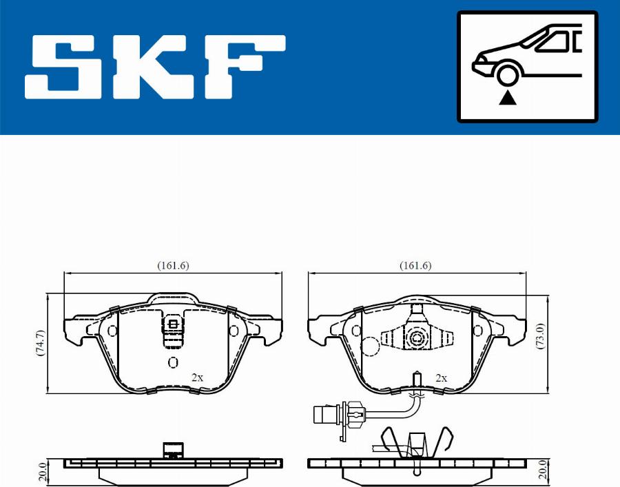 SKF VKBP 81035 E - Set placute frana,frana disc parts5.com