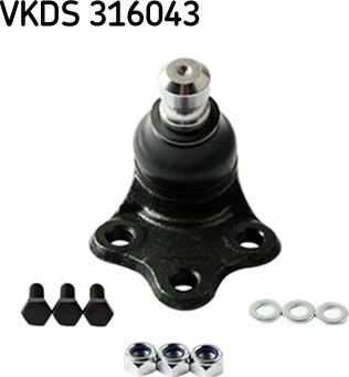 SKF VKDS 316043 - Шаровая опора, несущий / направляющий шарнир parts5.com