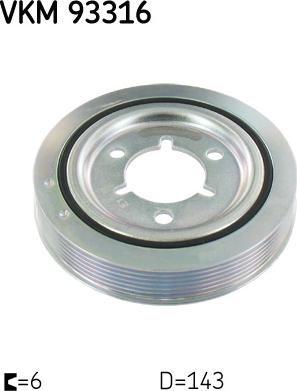 SKF VKM 93316 - Belt Pulley, crankshaft parts5.com