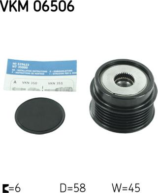 SKF VKM 06506 - Remenica alternátora parts5.com