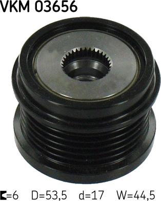 SKF VKM 03656 - Pulley, alternator, freewheel clutch parts5.com