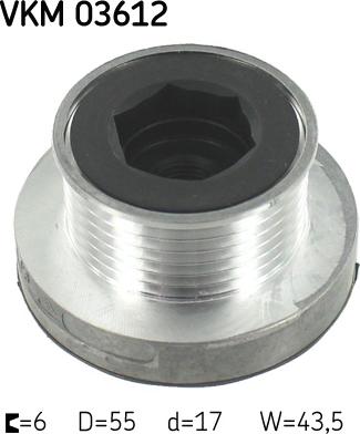 SKF VKM 03612 - Polea, alternador parts5.com