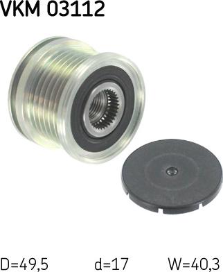 SKF VKM 03112 - Alternatör kasnağı parts5.com