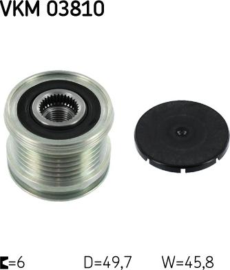 SKF VKM 03810 - Remenica alternátora parts5.com