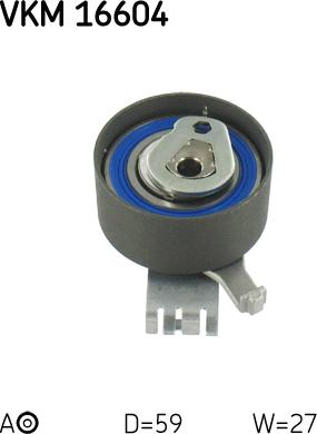 SKF VKM 16604 - Натяжной ролик, ремень ГРМ parts5.com