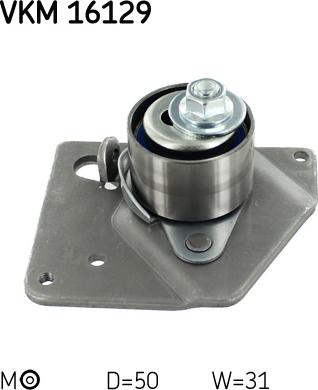 SKF VKM 16129 - Napenjalni valj, zobati jermen parts5.com