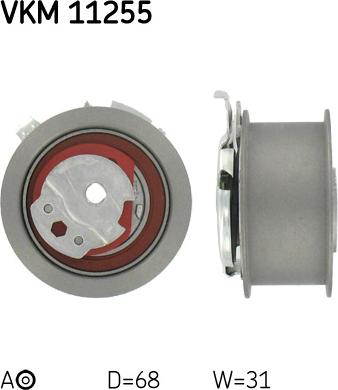 SKF VKM 11255 - Tensioner Pulley, timing belt parts5.com