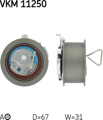 SKF VKM 11250 - Zatezač, zupčasti kaiš parts5.com