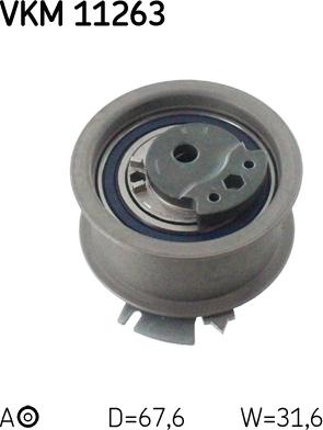 SKF VKM 11263 - Tensioner Pulley, timing belt parts5.com