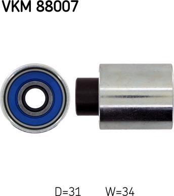 SKF VKM 88007 - Obehová / vodiaca kladka ozubeného remeňa parts5.com