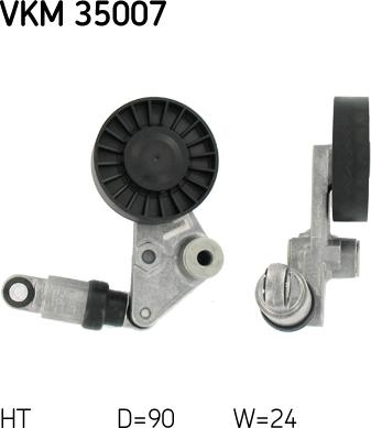 SKF VKM 35007 - Rola ghidare / conducere, curea transmisie parts5.com