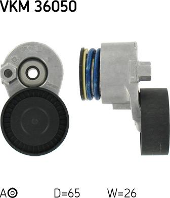 SKF VKM 36050 - Направляющий ролик, поликлиновый ремень parts5.com