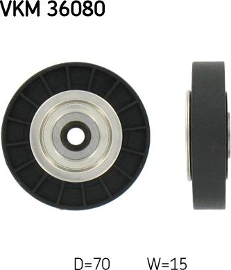 SKF VKM 36080 - Τροχαλία παρέκκλισης, ιμάντας poly-V parts5.com