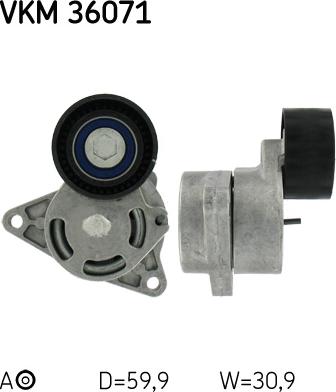 SKF VKM 36071 - Паразитна / водеща ролка, пистов ремък parts5.com