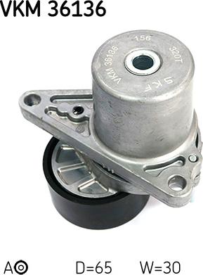 SKF VKM 36136 - Skretni / vodeći valjak, klinasti rebrasti remen parts5.com