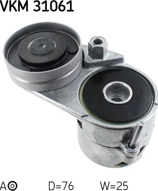 SKF VKM 31061 - Vratná / vodiaca kladka rebrovaného klinového remeňa parts5.com