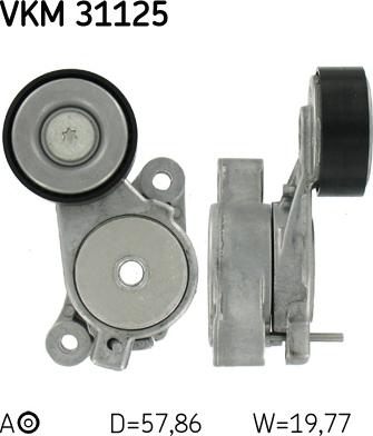 SKF VKM 31125 - Направляющий ролик, поликлиновый ремень parts5.com