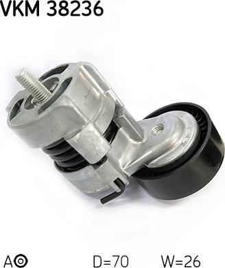 SKF VKM 38236 - Rolka kierunkowa / prowadząca, pasek klinowy zębaty parts5.com