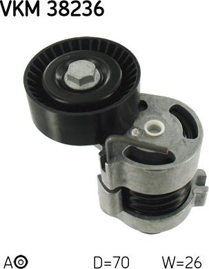 SKF VKM 38236 - Preusmerjevalni valj / vodilni valj, rebrasti jermen parts5.com