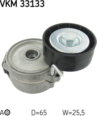 SKF VKM 33133 - Vratná / vodicí kladka, klínový žebrový řemen parts5.com