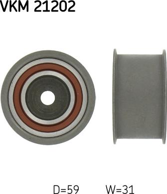 SKF VKM 21202 - Deflection / Guide Pulley, timing belt parts5.com