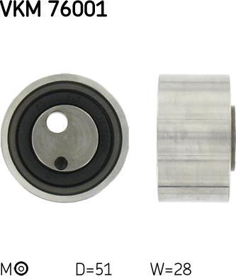 SKF VKM 76001 - Tensioner Pulley, timing belt parts5.com