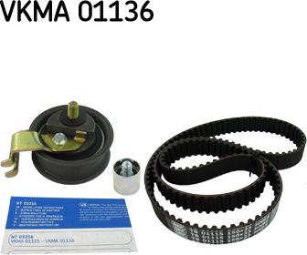 SKF VKMA 01136 - Комплект ангренажен ремък parts5.com