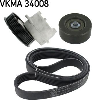 SKF VKMA 34008 - Set curea transmisie cu caneluri parts5.com