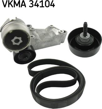 SKF VKMA 34104 - V-Ribbed Belt Set parts5.com