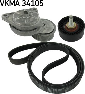 SKF VKMA 34105 - V-Ribbed Belt Set parts5.com