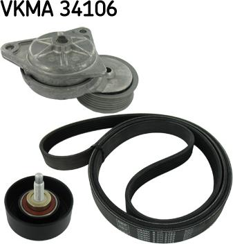 SKF VKMA 34106 - Hosszbordás szíj készlet parts5.com