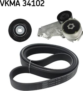 SKF VKMA 34102 - V-Ribbed Belt Set parts5.com