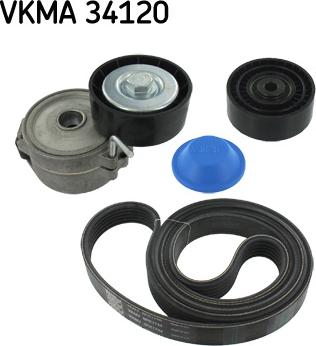 SKF VKMA 34120 - Kanallı V kayışı seti parts5.com