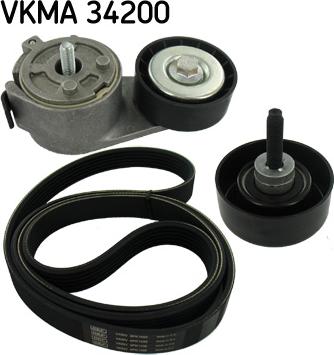 SKF VKMA 34200 - Σετ ιμάντων poly-V parts5.com