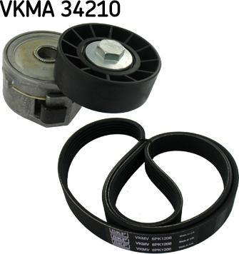 SKF VKMA 34210 - Kanallı V kayışı seti parts5.com