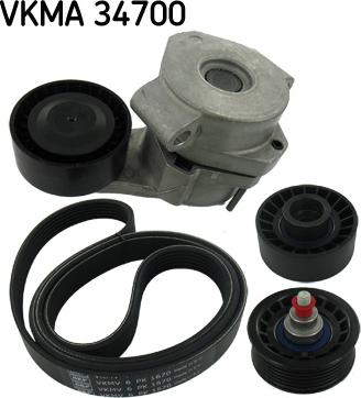 SKF VKMA 34700 - V-Ribbed Belt Set parts5.com