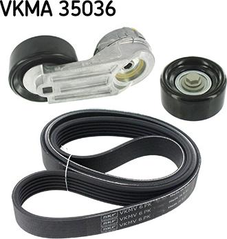 SKF VKMA 35036 - Sada žebrovaných klínových řemenů parts5.com