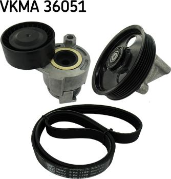 SKF VKMA 36051 - Σετ ιμάντων poly-V parts5.com