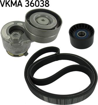 SKF VKMA 36038 - V-Ribbed Belt Set parts5.com