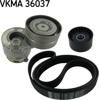 SKF VKMA 36037 - Juego de correas trapeciales poli V parts5.com