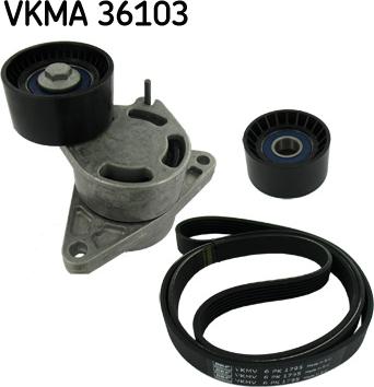 SKF VKMA 36103 - Sada žebrovaných klínových řemenů parts5.com