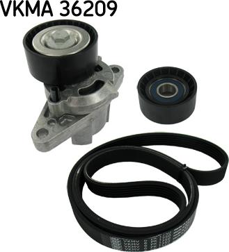 SKF VKMA 36209 - Комплект пистов ремък parts5.com