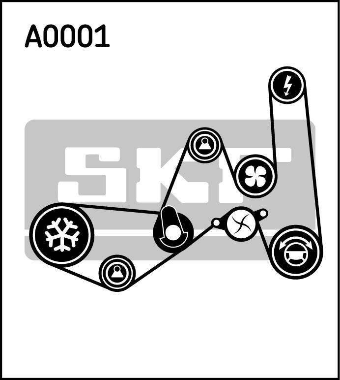 SKF VKMA 31051 - Σετ ιμάντων poly-V parts5.com