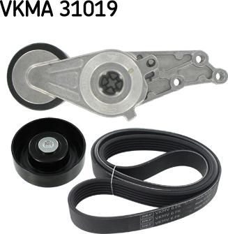 SKF VKMA 31019 - Juego de correas trapeciales poli V parts5.com